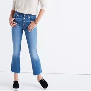 Madewell Cali Demi Boot Jeans Chewed Hem